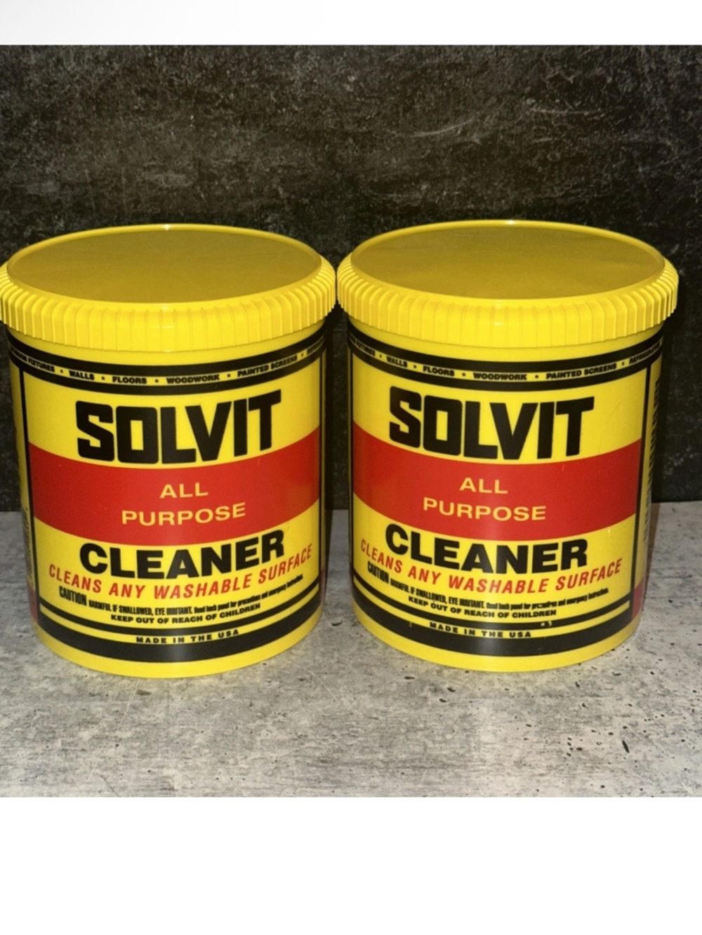 2 Lot SOLVIT Chemical Company All Purpose Cleaner Pine Scent Can Tub 2lb